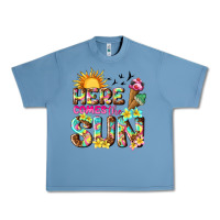 Pebble Blue here comes the sun Urban Heavy Tee - texasbilliewilder