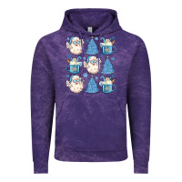 Cloud Purple santa claus doodles christmas Vintage Hoodie - MaliasSmallBusiness