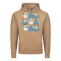 Vintage Coffee santa claus doodles christmas Vintage Hoodie - MaliasSmallBusiness