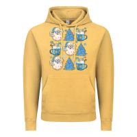 Vintage Mustard santa claus doodles christmas Vintage Hoodie - MaliasSmallBusiness