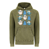 Vintage Olive santa claus doodles christmas Vintage Hoodie - MaliasSmallBusiness
