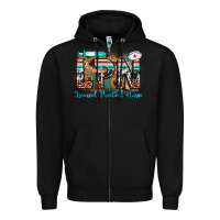 Black lpn licensed practical nurse Zipper Hoodie - JahusDesignShop