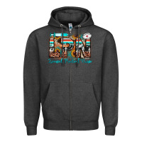 Charcoal Heather lpn licensed practical nurse Zipper Hoodie - JahusDesignShop