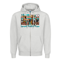Dove Grey lpn licensed practical nurse Zipper Hoodie - JahusDesignShop