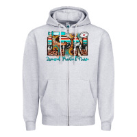Heather Grey lpn licensed practical nurse Zipper Hoodie - JahusDesignShop