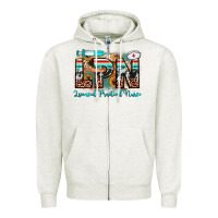 Oatmeal Heather lpn licensed practical nurse Zipper Hoodie - JahusDesignShop