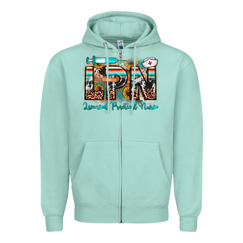 Lpn Licensed Practical Nurse Zipper Hoodie by JahusDesignShop | Teevron