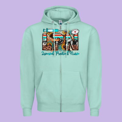 Lpn Licensed Practical Nurse Zipper Hoodie Designed By Jahusdesignshop