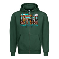 Sports Green lpn licensed practical nurse Zipper Hoodie - JahusDesignShop