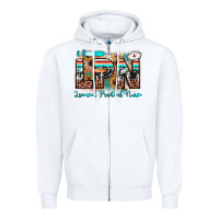 White lpn licensed practical nurse Zipper Hoodie - JahusDesignShop