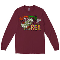 Burgundy spooky sourus Long Sleeve Tee - CowhideDigitalArt