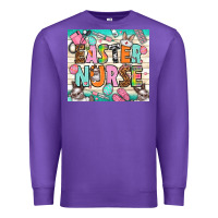 Purple Easter Day Nurse Premium Sweatshirt - NancyCooperArtShop