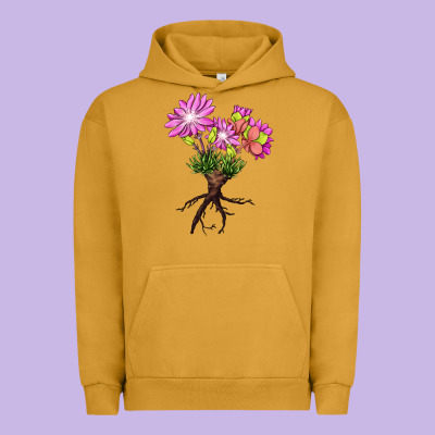 Bitterroot Flower Illustrations Urban Hoodie Designed By Lillyallendesigns
