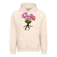 Sandshell Bitterroot Flower Illustrations Urban Hoodie - LillyAllenDesigns