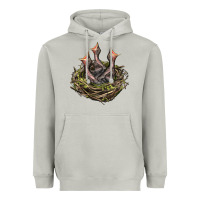 Moon Dust Bird Nest With Baby Birds Heavyweight Hoodie - LillyAllenDesigns