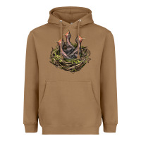 Bird Nest With Baby Birds Heavyweight Hoodie | Teevron