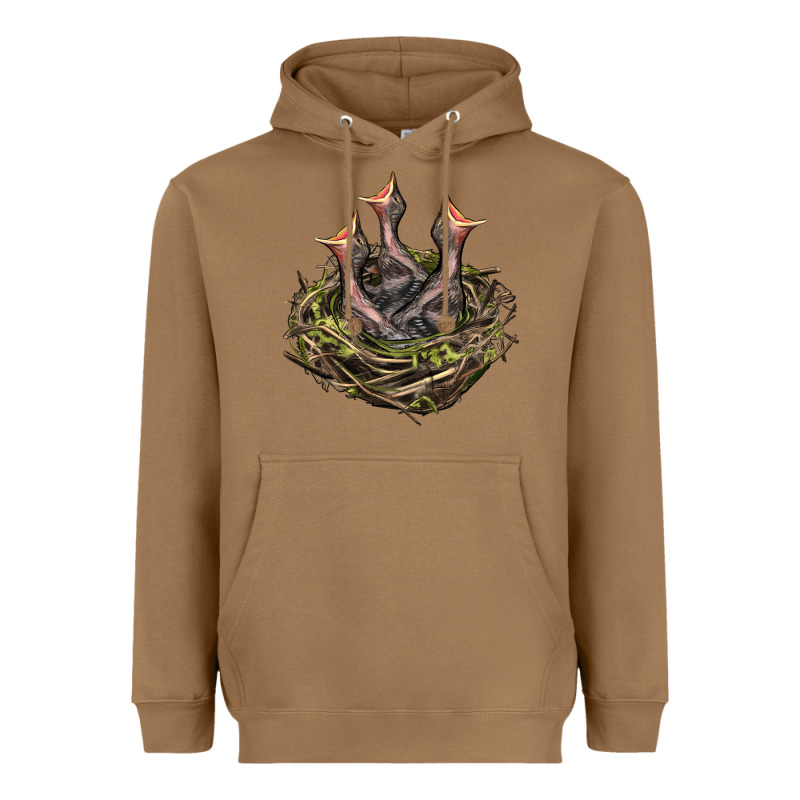 Bird Nest With Baby Birds Heavyweight Hoodie by LillyAllenDesigns | Teevron