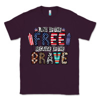 Plum land of the beacause of the brave Classic Tee - CowhideDigitalArt