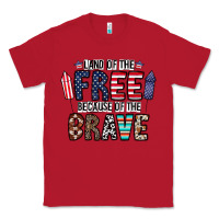 Red land of the beacause of the brave Classic Tee - CowhideDigitalArt