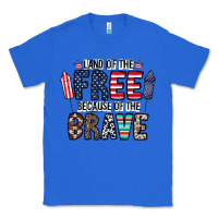 True Royal land of the beacause of the brave Classic Tee - CowhideDigitalArt