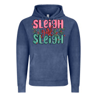 Vintage Denim sleigh girl sleigh christmas Vintage Hoodie - MaliasSmallBusiness