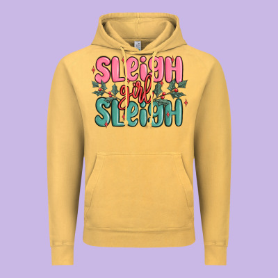 Vintage Hoodie sleigh girl sleigh christmas