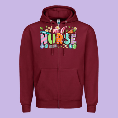 Easter Nurse Zipper Hoodie Designed By Artiststas
