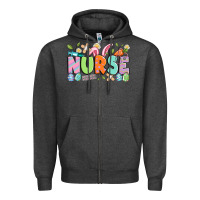 Charcoal Heather easter nurse Zipper Hoodie - Artiststas