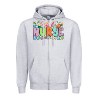 Heather Grey easter nurse Zipper Hoodie - Artiststas