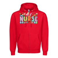 Red easter nurse Zipper Hoodie - Artiststas
