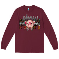 Burgundy show mom Long Sleeve Tee - SublimationCraftShop