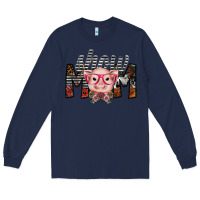 Navy show mom Long Sleeve Tee - SublimationCraftShop