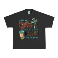 Pigment Black give me coffee to get me started & jesus to keep me going Urban Heavy Tee - BarkalooDesign