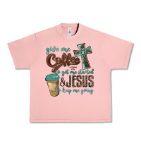 Salmon give me coffee to get me started & jesus to keep me going Urban Heavy Tee - BarkalooDesign