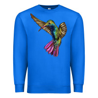 True Royal Flying Ruby Throated Hummingbird Premium Sweatshirt - LillyAllenDesigns