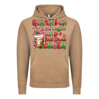 Vintage Coffee running on iced coffee and christmas cheer Vintage Hoodie - MaliasSmallBusiness
