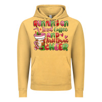 Vintage Mustard running on iced coffee and christmas cheer Vintage Hoodie - MaliasSmallBusiness