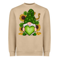 Mushroom st patricks day shamrock sunflowers gnomes Heavyweight Sweatshirt - RanaPortraitStore