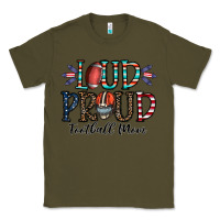 Army Green loud proud football mom Classic Tee - CowhideDigitalArt