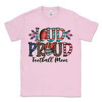 Bubblegum Pink loud proud football mom Classic Tee - CowhideDigitalArt