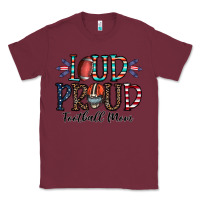 Burgundy loud proud football mom Classic Tee - CowhideDigitalArt