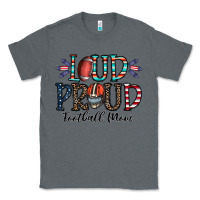 Charcoal Heather loud proud football mom Classic Tee - CowhideDigitalArt