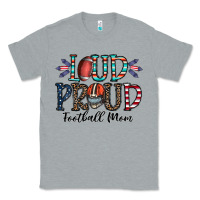 Heather Grey loud proud football mom Classic Tee - CowhideDigitalArt