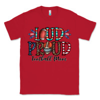 Red loud proud football mom Classic Tee - CowhideDigitalArt
