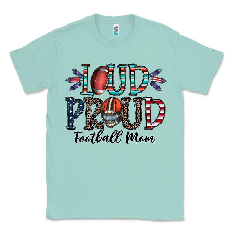 Loud Proud Football Mom Classic Tee by CowhideDigitalArt | Teevron