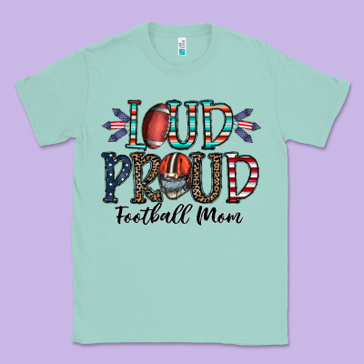 Loud Proud Football Mom Classic Tee Designed By Cowhidedigitalart