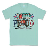 Seafoam loud proud football mom Classic Tee - CowhideDigitalArt