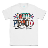 White loud proud football mom Classic Tee - CowhideDigitalArt