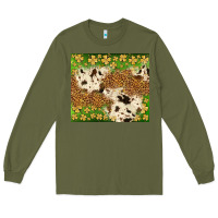 Army Green St. Patrick's Day shamrock tumbler Long Sleeve Tee - Neo Western