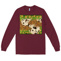 Burgundy St. Patrick's Day shamrock tumbler Long Sleeve Tee - Neo Western